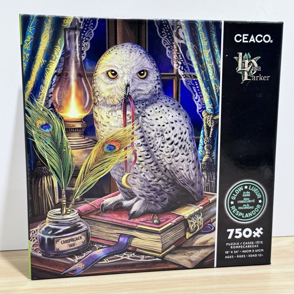 Ceaco Guardian of Spells Glow 750 Piece Puzzle Glow in The Dark Lisa Parker NEW